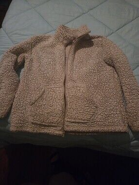 Eddie Bauer Tan Sherpa Fleece Jacket
